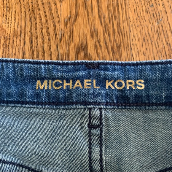 Michael Kors Size 4 Denim Blue Jean Skirt Pockets - Picture 3 of 5